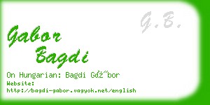 gabor bagdi business card